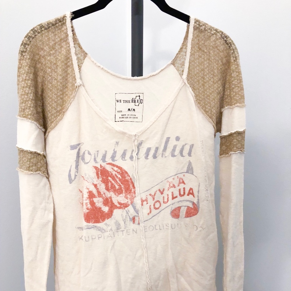 Free People Cozy Print Top Size M
